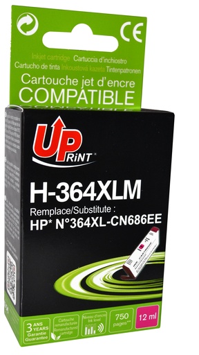 [HJ364XLMUP] H-364XLM per HP N.364XL Cartuccia inchiostro magenta 12 ml