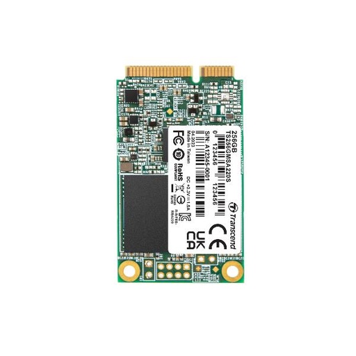 [TS256GMSA220S] 256GB, MSATA SSD, SATA3, 3D NAND