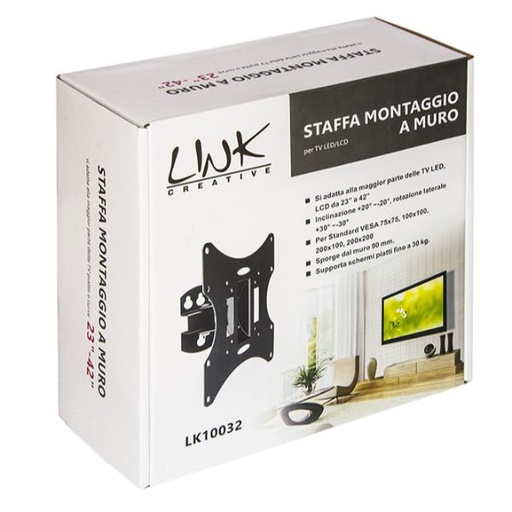 [LK10032] STAFFA A MURO ORIENTABILE TV 23-42"