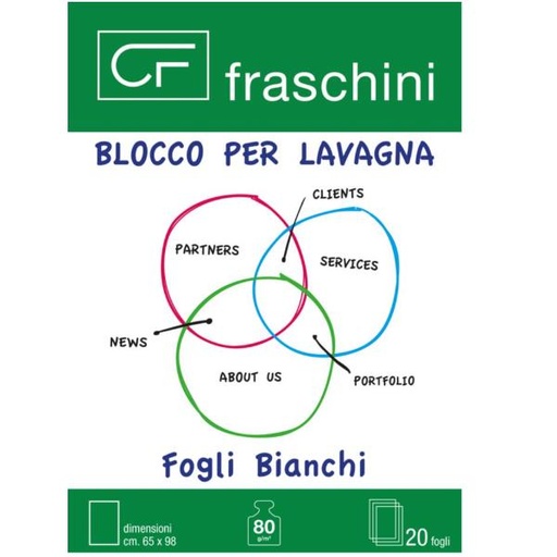 [BL-001] CF5 BLOCCO BIANCO20 FOGLIF.TO 66X95