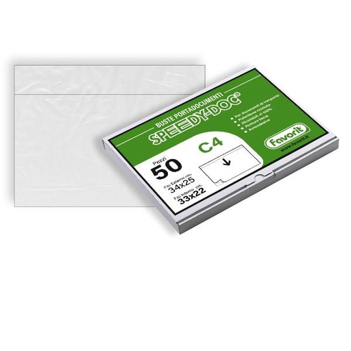 [100500103] CF50 BUSTE ADESIVE SPEEDY DOC C4