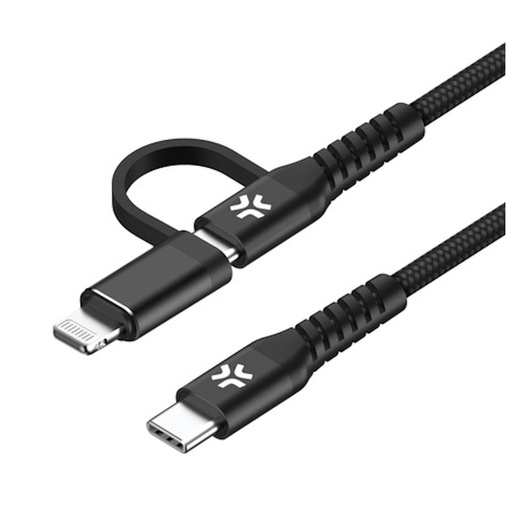 [USBC2IN1BK] C TO C+LIGHT CABLE 2MT BK