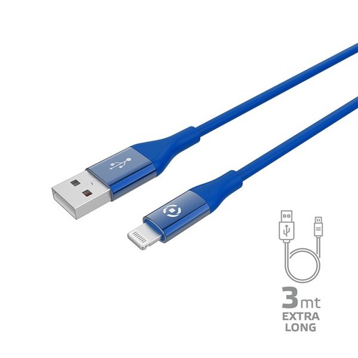[USBLIGHTCOL3MBL] USB-A TO LIGHTNING 12W CABLE 3MT BL