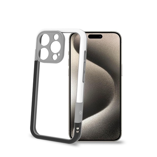 [BUMPER1079BKWH] BUMPER IPHONE 16 PRO BLACK/WHITE