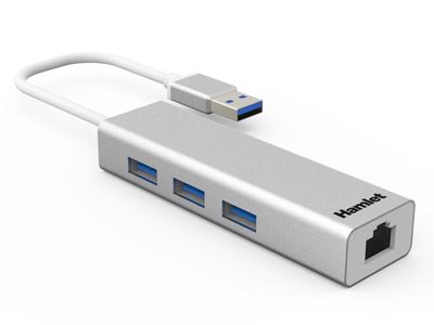 [XHUB330LAN] HUB 3 PORTE USB 3.0 + LAN RJ45