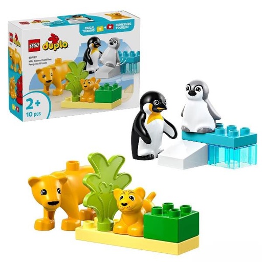 [10442] FAMIGLIE ANIMALI PINGUINI LEONI