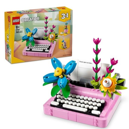[31169] MACCHINA DA SCRIVERE CON FIORI