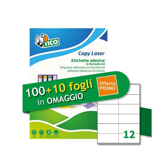 [LP4W-10548P] ETICH LASER 105X48 100PIU10 FF OMAG