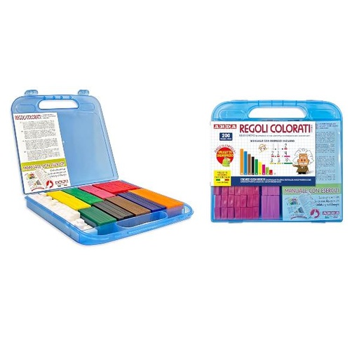 [121A] REGOLI IN PLASTICA  VALIGETTA 200PZ