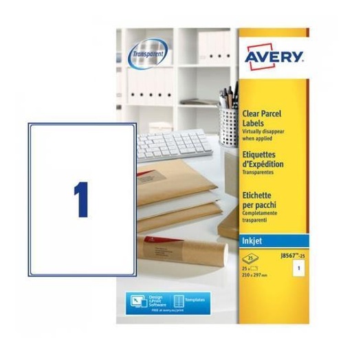 [J8567-25] ETICH.TRASPAERENTI 210X297  SINGOLO