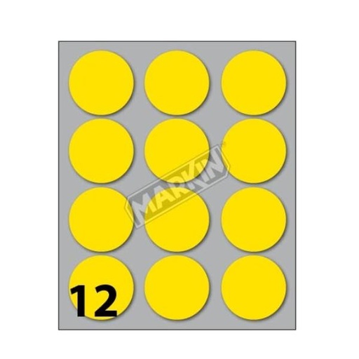 [X11009GI-CF10] CONF10 BUSTE ETICH 9 GIALLE  DIAM34