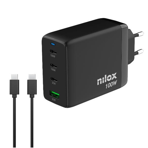 [NXGANUSBC100] CARICATORE GAN 100W 4 PORTE
