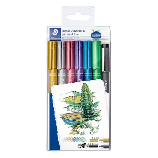 [8323-SWP6P] CF6 METALLIC PEN MARCATORI 1/2MM