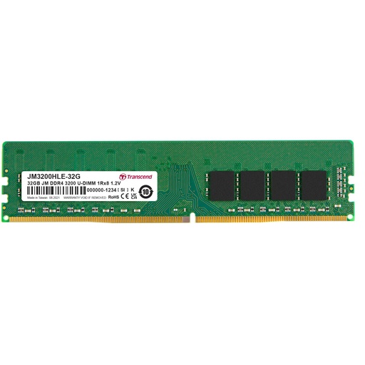 [JM3200HLE-32G] 32GB JM DDR4 3200 U-DIMM 2RX8
