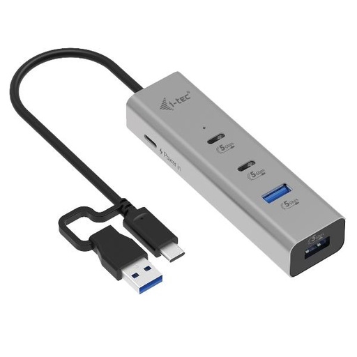 [CAHUBMTL2A2CPD] USB-C/USB-A CHARGING METAL HUB PD