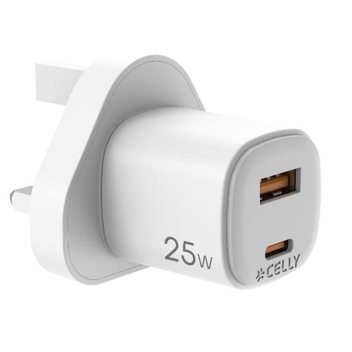 [UPTC1A1C25WUK] UP TC 1 USB-A 1 USB-C 25W UK