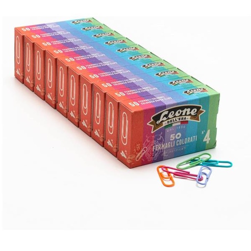 [FXP5-10] CF10X50 FERMAGLI COLORATI PLAST N4