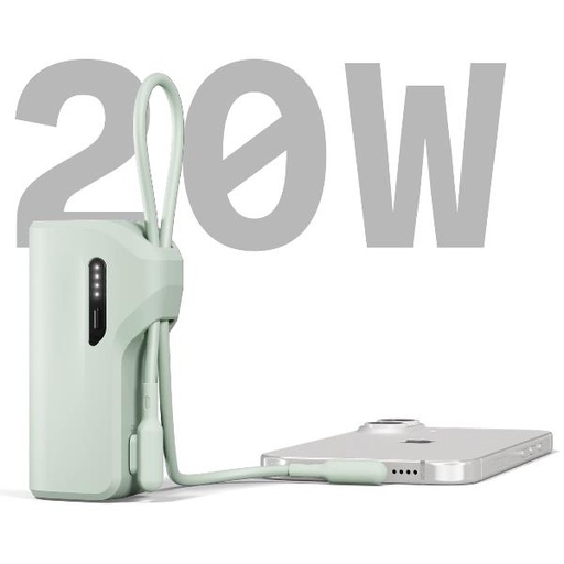 [CY5355PBCHE] BATTERY BANK USB-C 5K CABLE MINT