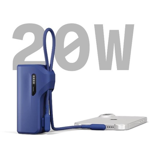 [CY5357PBCHE] BATTERY BANK USB-C 5K CABLE BLUE