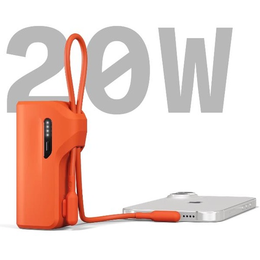 [CY5358PBCHE] BATTERY BANK USB-C 5K CABLE ORANGE