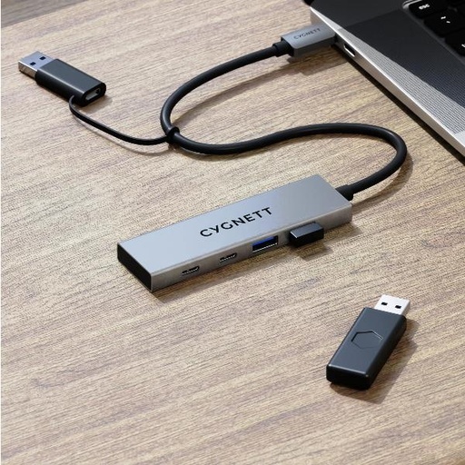[CY5389CYHUB] 4IN1 USB-C TO USB-C & USB-A HUB