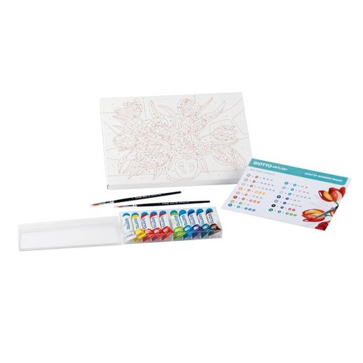 [F582600] ART LAB NUMBER FLOWERS-KIT CREATIVO