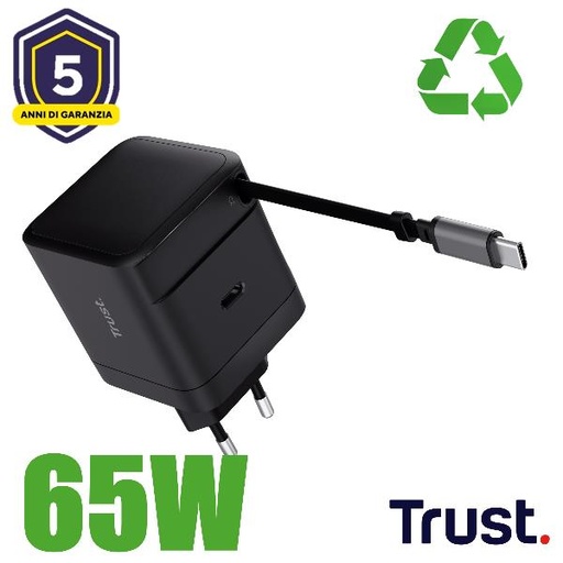 [25805TRS] MAXO 65W RTRCT USB-C PD CHARGER
