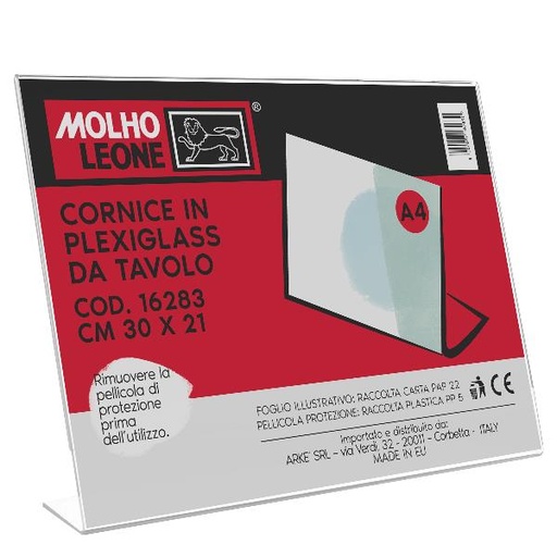 [16283M] CORNICE PLEXIGLASS DA TAVOLO 30X21