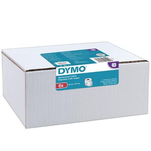 [2093094] CF6ETICHETTE DYMO LW57X32 MM-BIANCO