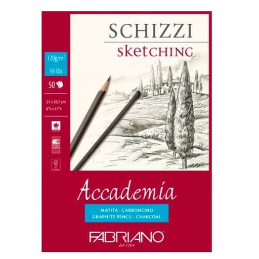[41122129] BLOCCO SKETCHING 120G 50FF 21X29.7