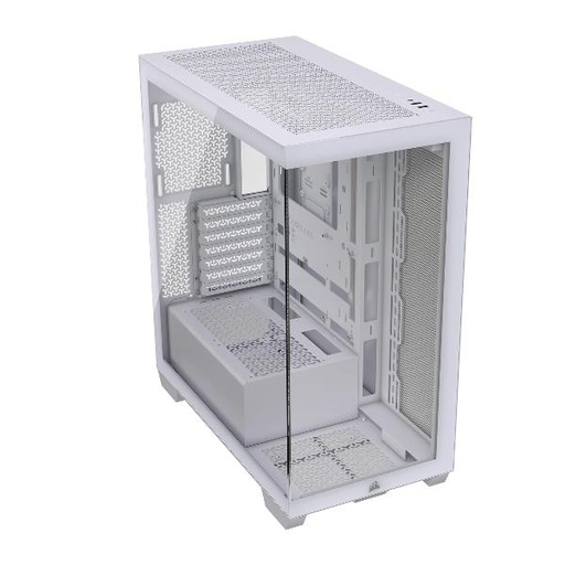 [CC-9011277-WW] 3500X TEMPERED GLASS MID-TOWER WH