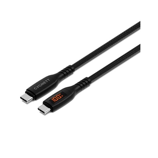 [CY5507PCCCC] CABLE USB-C WITH LED 1MT BK
