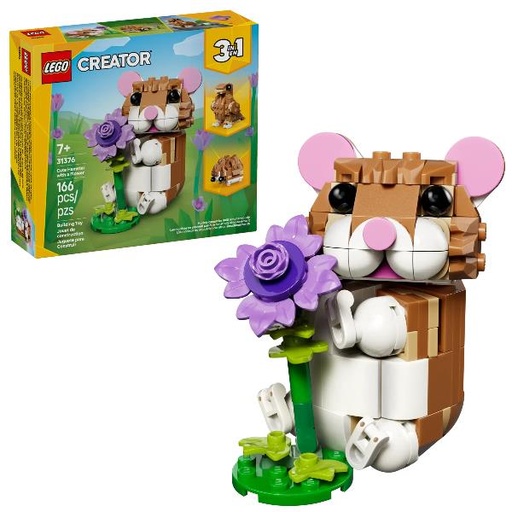 [31376] SIMPATICO CRICETO CON FIORE