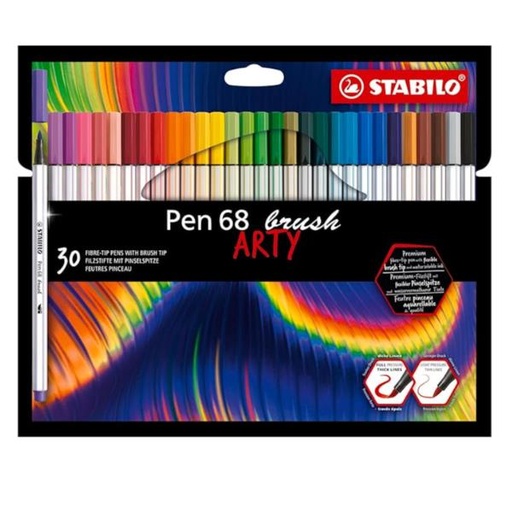 [568/30-21-20] AST30 STABILO PEN 68 BRUSH ARTY