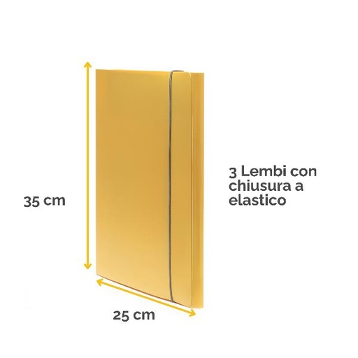 [100102102] CARTELLA 3 LEMBI HOLOS GIALLO