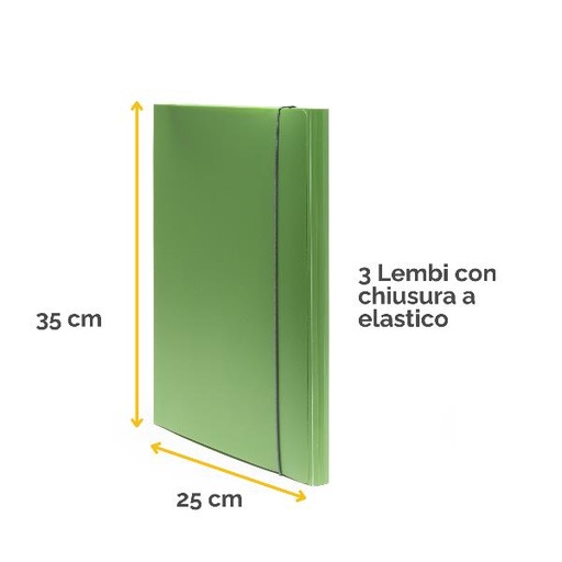 [100102105] CARTELLA 3 LEMBI HOLOS VERDE