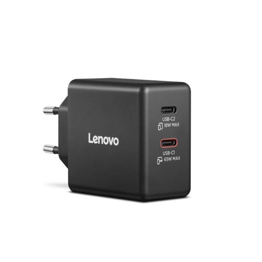 [40AW065BEU] LENOVO DUAL USB-C 65W GAN CHARGER