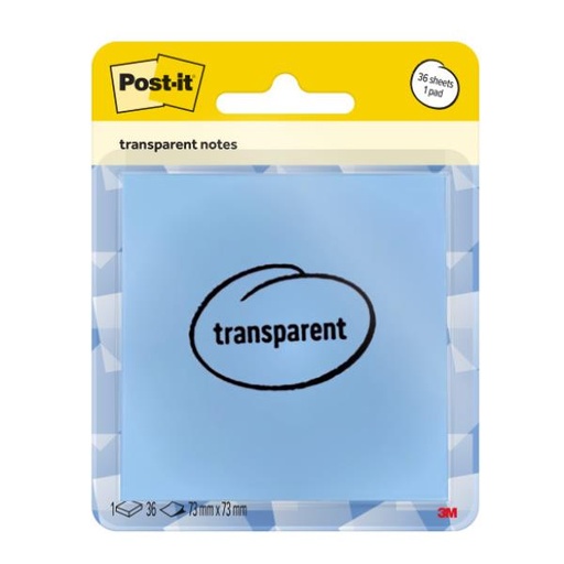 [7100394509] POST-IT TRANSPARENT WASHED DENIMBLU