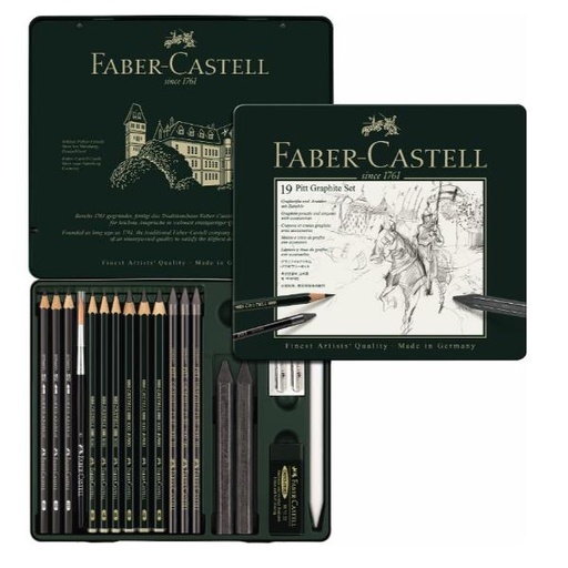 [112973] SET PITT GRAPHITE TIN MEDIUM 19PZ