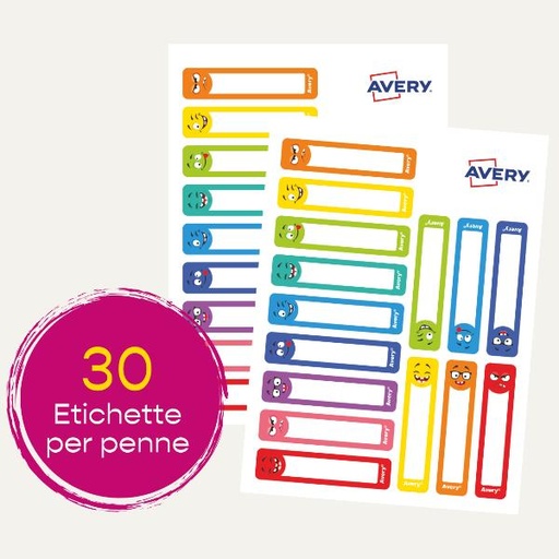 [RESMI30S] CF15 ETICHETTE PENNE MATITE SMILE