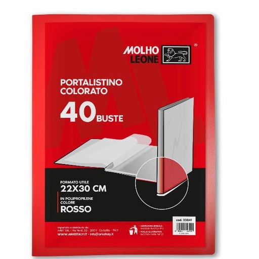 [22841M] CF12 PORTALISTINO ROSSO 40 BUSTE