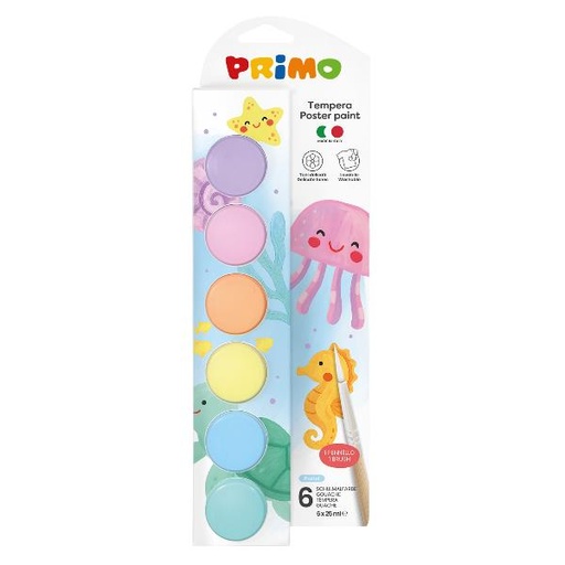 [2534BRP6EP] CF6 TEMPERA IN VASETTI COL. PASTEL