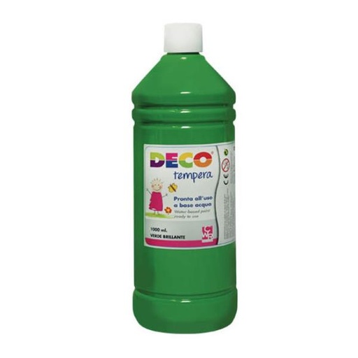 [08808/14] TEMPERA FLACONE 1000ML VERDE BRILL.