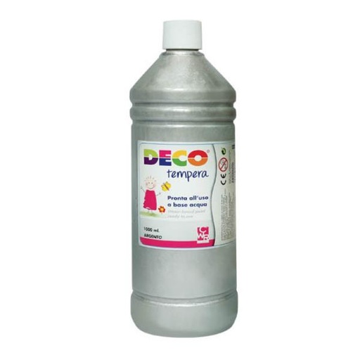 [08808/41] TEMPERA FLACONE 1000ML ARGENTO