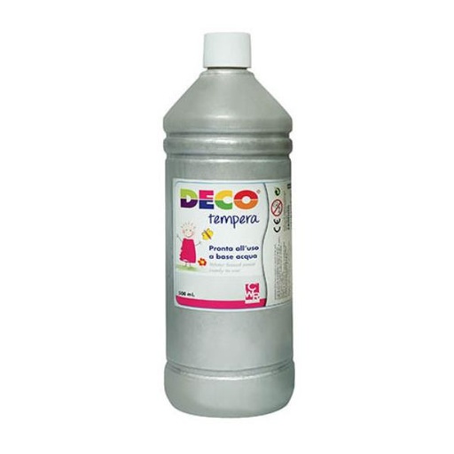 [PF550/41] TEMPERA FLACONE 500ML ARGENTO