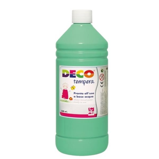 [PF550/52] TEMPERA FLACONE 500ML VERDE PAST.