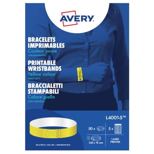 [L4001-5] BRACCIALETIDENTIFICATIVI GIALLI