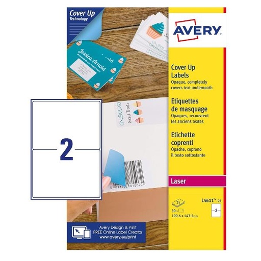 [L4611-25] ETICH CARTA COPRENTE 199,6X143,5MM