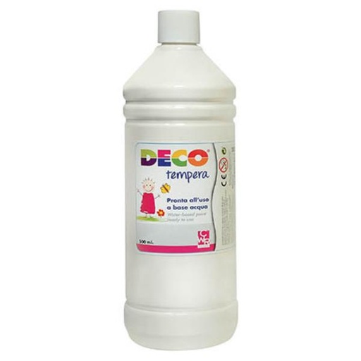 [PF550/01] TEMPERA FLACONE 500ML BIANCO