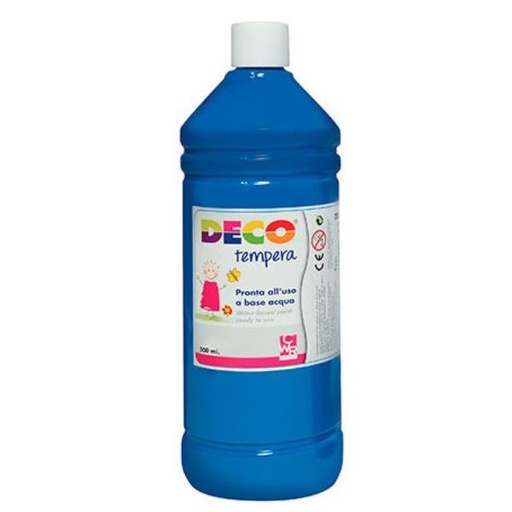 [PF550/21] TEMPERA FLACONE 500ML BLU CYAN